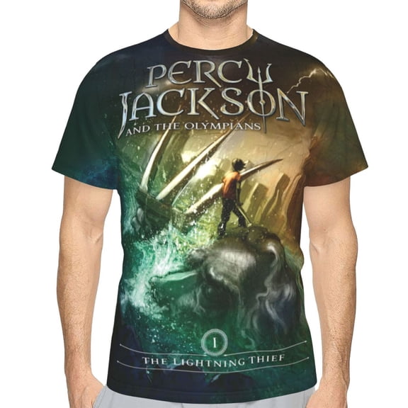 Unisex Adult Percy Jack-so T-Shirts, 3D Graphic Novelty Shirts Crewneck Short Sleeve Tees for Men Women