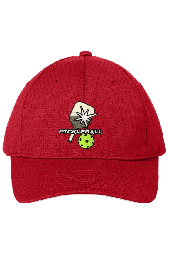 Unisex Adult Pickleball Mesh Hat Cap, Red