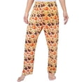 thumbnail image 1 of Unisex Adult Pilgrim Print Thanksgiving Pajama PJ Pants (XSm, Orange), 1 of 2
