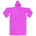 thumbnail image 1 of Unisex Adult Portable Raincoat Rain Poncho EVA Reusable with Hoods and Sleeves (Pink, 3 Pack), 1 of 7