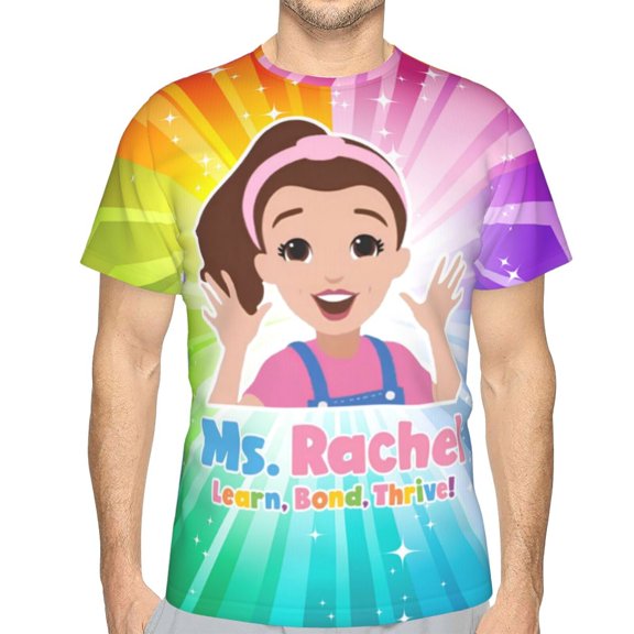 Unisex Adult Ra-Chel T-Shirts, 3D Graphic Novelty Shirts Crewneck Short Sleeve Tees for Men Women