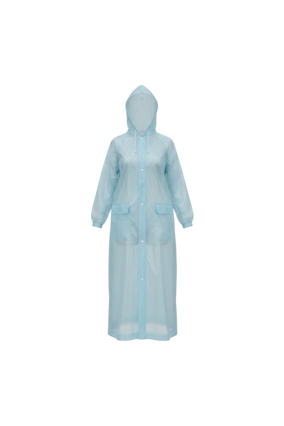 Unisex Adult Raincoat 360° Heavy Rain Protection Waterproof Windproof Breathable Hooded Jacket for Outdoor Cycling Camping