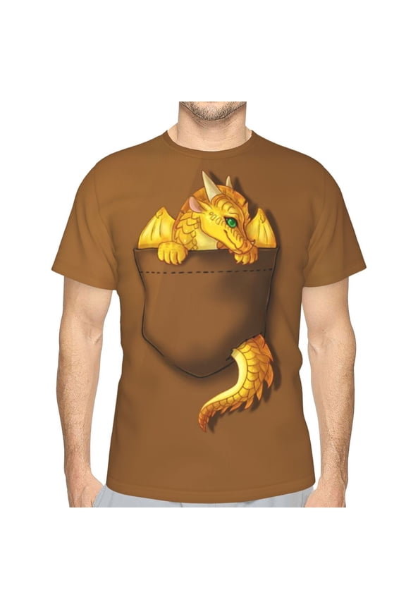 Unisex Adult Wings Dragon Fire T-Shirts, 3D Graphic Novelty Shirts Crewneck Short Sleeve Tees for Men Women