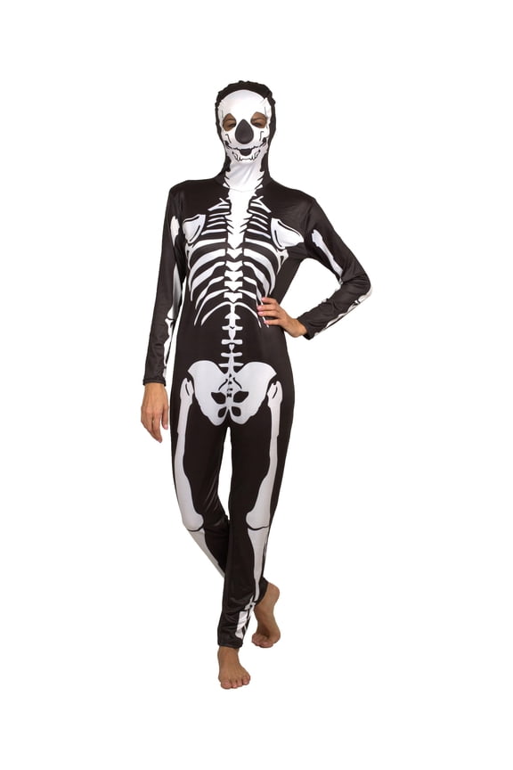 Unisex Adult Skeleton Halloween, Skeleton, Size: S/M, Prestigez