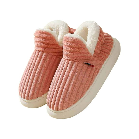 Unisex-Adult Slipper Booties, Plush Lining Closed Back Bedroom Slippers, Slip-On Warm House Shoes for Indoor Outdoor