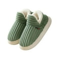 thumbnail image 1 of Unisex-Adult Slipper Booties, Plush Lining Closed Back Bedroom Slippers, Slip-On Warm House Shoes for Indoor Outdoor, 1 of 4