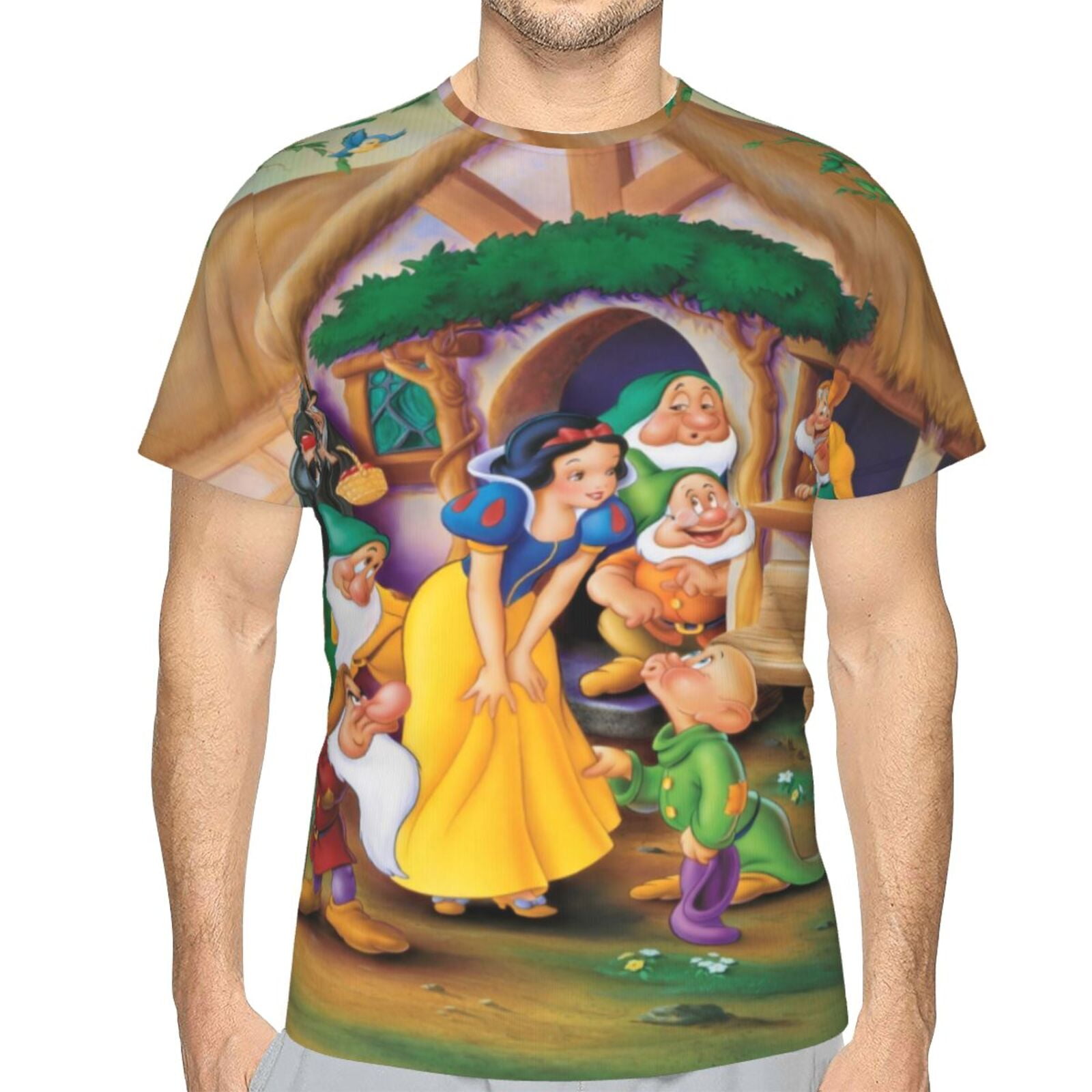 Unisex Adult Snow Whit TShirts, 3D Graphic Novelty Shirts Crewneck