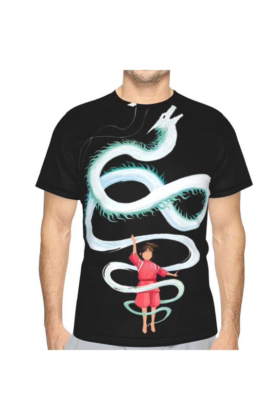 Unisex Adult Spirited Awa T-Shirts, 3D Graphic Novelty Shirts Crewneck Short Sleeve Tees for Men Women