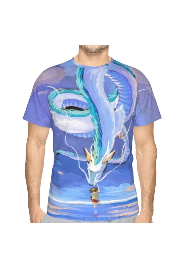 Unisex Adult Spirited Awa T-Shirts, 3D Graphic Novelty Shirts Crewneck Short Sleeve Tees for Men Women