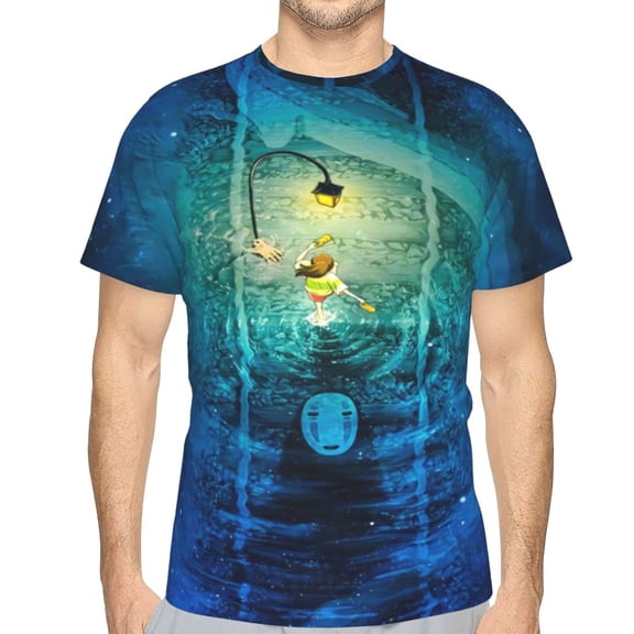 Unisex Adult Spirited Awa T-Shirts, 3D Graphic Novelty Shirts Crewneck Short Sleeve Tees for Men Women