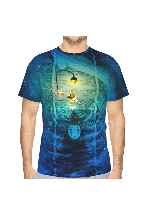 Unisex Adult Spirited Awa T-Shirts, 3D Graphic Novelty Shirts Crewneck Short Sleeve Tees for Men Women