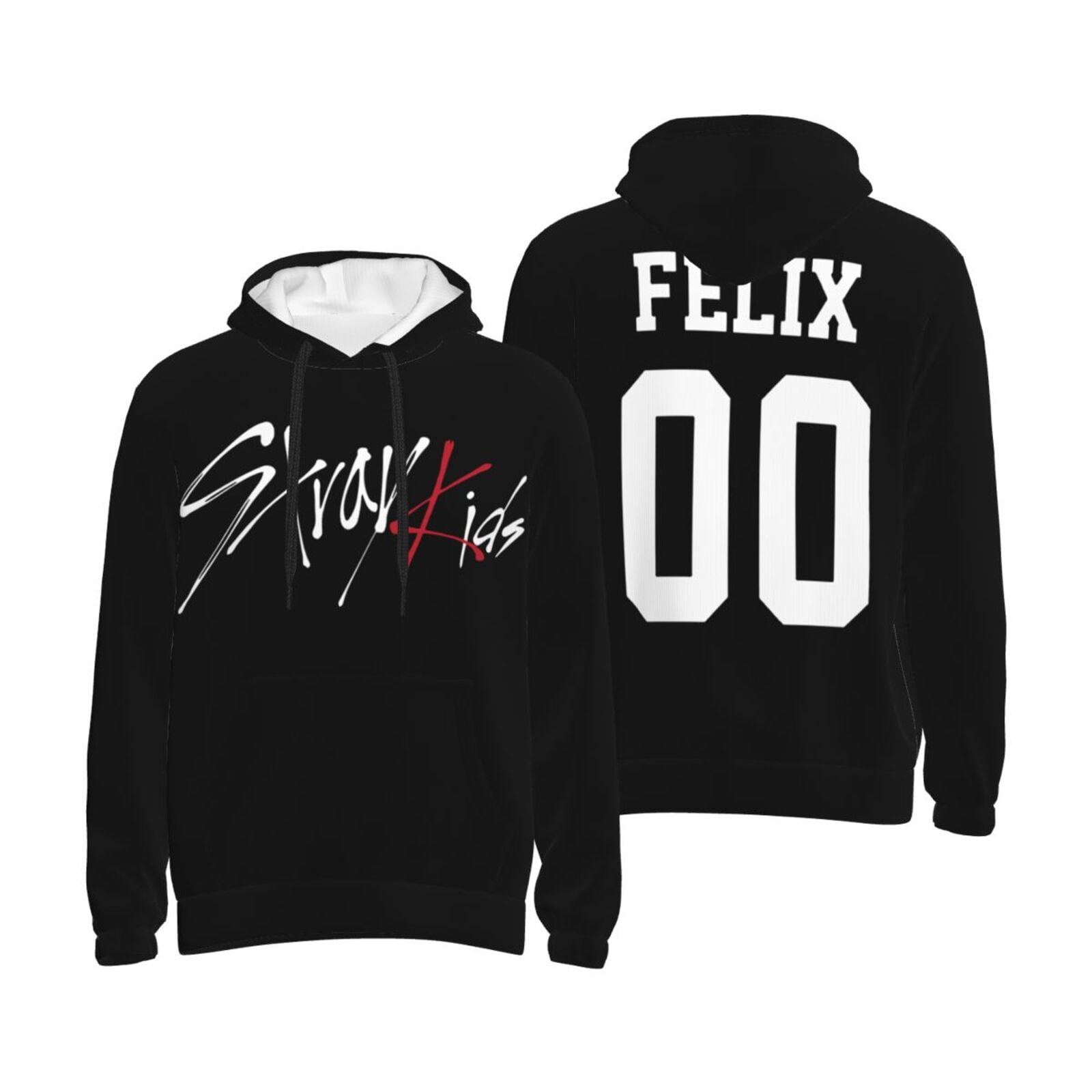 Unisex Adult Stray Kids Felix Pullover Hoodie With Pocket