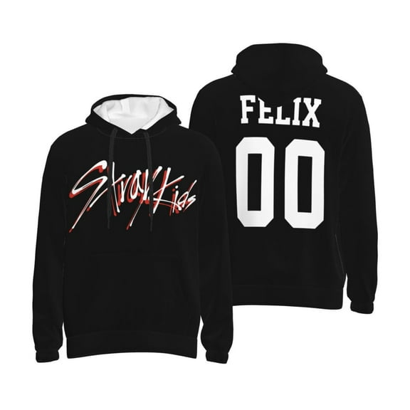 Unisex Adult Stray Kids Felix Pullover Hoodie With Pocket Lightweight Hoodies Long Sleeve Sweatshirt For Men Women Party Small