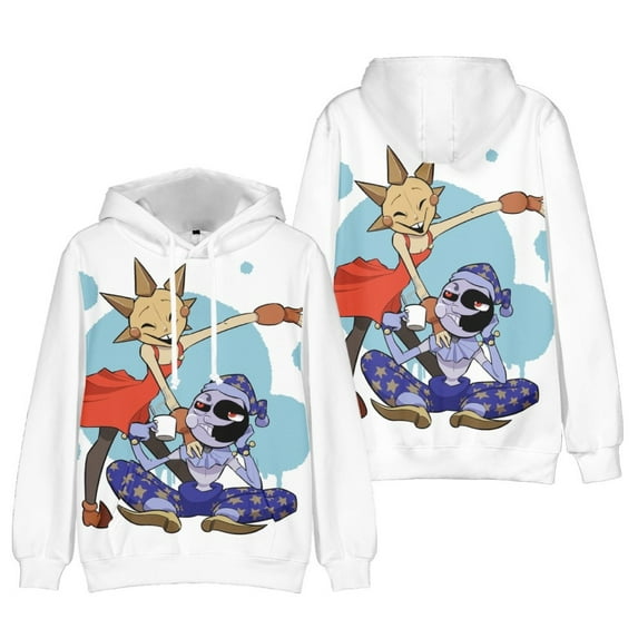 Unisex Adult Sundrop Moondrop Pullover Hoodie Sundrop and moondrop 3D Figure Printed Sweatshirt For Men Women