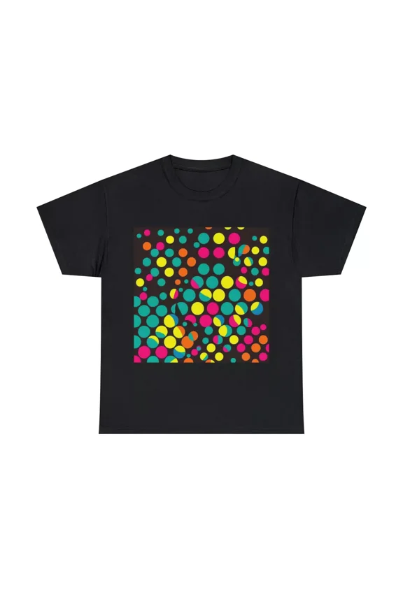 Unisex Adult T Shirt Psychedelic Polka Dots Colorful Fun Retro Chic Funky Cool