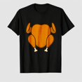 thumbnail image 1 of Unisex Adult Thanksgiving Roasted Turkey Graphic T-Shirt, Funny Holiday Short Sleeve Shirt, 1 of 5