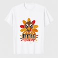 thumbnail image 1 of Unisex Adult Thanksgiving Turkey Graphic T-Shirt, Cute Fall Holiday Short Sleeve Shirt, 1 of 6