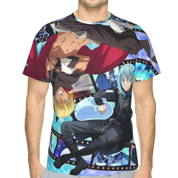 Unisex Adult I Got Reincarnated As A Slime T-Shirts, 3D Graphic Novelty Shirts Crewneck Short Sleeve Tees for Men Women