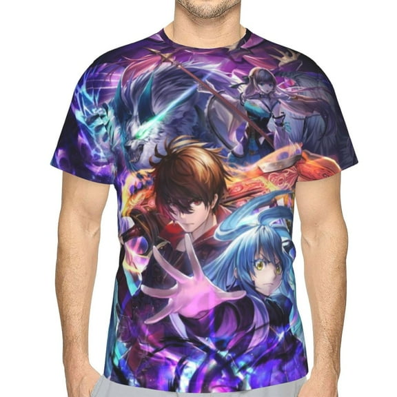 Unisex Adult I Got Reincarnated As A Slime T-Shirts, 3D Graphic Novelty Shirts Crewneck Short Sleeve Tees for Men Women