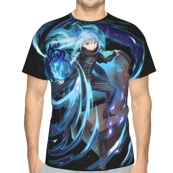 Unisex Adult I Got Reincarnated As A Slime T-Shirts, 3D Graphic Novelty Shirts Crewneck Short Sleeve Tees for Men Women