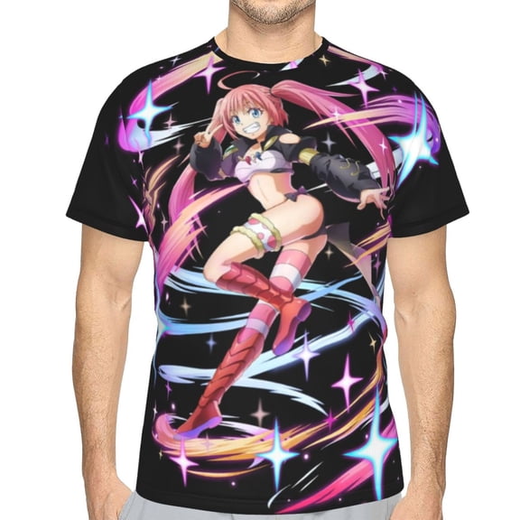 Unisex Adult I Got Reincarnated As A Slime T-Shirts, 3D Graphic Novelty Shirts Crewneck Short Sleeve Tees for Men Women