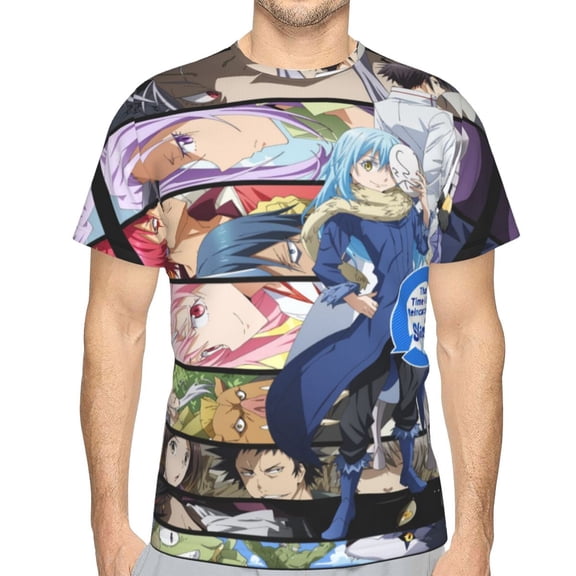 Unisex Adult I Got Reincarnated As A Slime T-Shirts, 3D Graphic Novelty Shirts Crewneck Short Sleeve Tees for Men Women