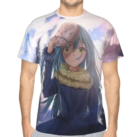 Unisex Adult I Got Reincarnated As A Slime T-Shirts, 3D Graphic Novelty Shirts Crewneck Short Sleeve Tees for Men Women