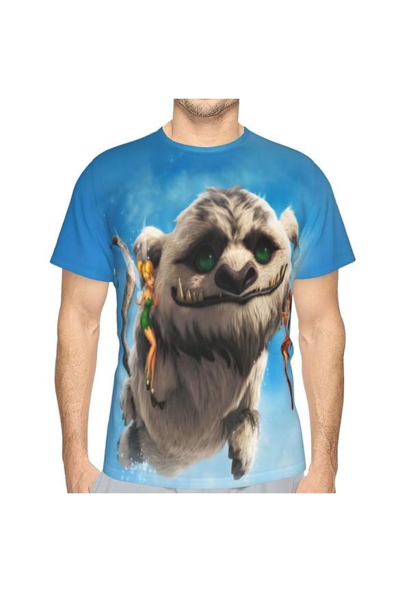 Unisex Adult Tinker-bel Legend of the Never Beast T-Shirts, 3D Graphic Novelty Shirts Crewneck Short Sleeve Tees for Men Women