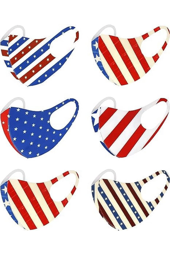 Unisex Adult USA Flag Reusable Face Mask Set