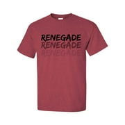 Unisex Adult Viral Dance Challenge Renegade Renegade Renegade Short Sleeve T-shirt-Heather Cardinal-small