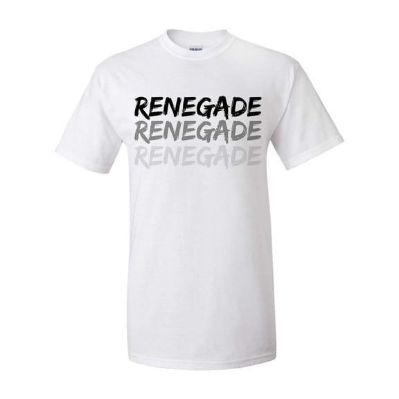 Unisex Adult Viral Dance Challenge Renegade Renegade Renegade Short Sleeve T-shirt-White-xl