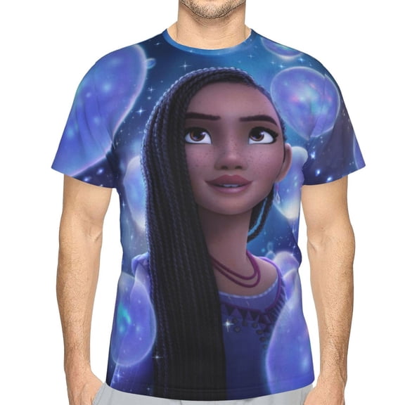 Unisex Adult Wis-h T-Shirts, 3D Graphic Novelty Shirts Crewneck Short Sleeve Tees for Men Women