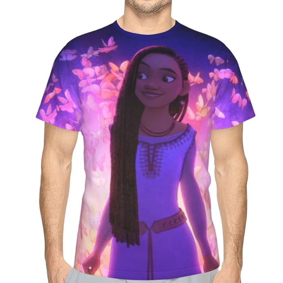 Unisex Adult Wis-h T-Shirts, 3D Graphic Novelty Shirts Crewneck Short Sleeve Tees for Men Women