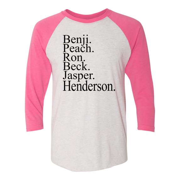 Unisex Adult You Joe Goldberg Victim Names Raglan Tee-Hot Pink-xxxl