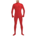 thumbnail image 1 of Unisex Adult Zentai Bodysuit Without Hood (Red 190-XL), 1 of 3