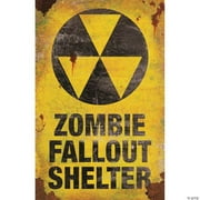 Sunstar 11" x 17" Zombie Fallout Shelter Halloween Sign