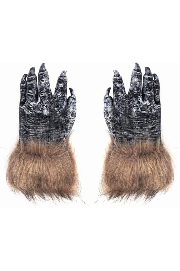 Unisex Adults Animal Paw Claw Gloves - Werewolf Claws, Thick Plush Furry Gloves For Halloween, Christmas, Cosplay & Warm Winter Wear