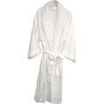 thumbnail image 1 of Unisex Adults Cotton Woven White Color Terry Shawl Collar Spa/Bath Robe. One Size Fit All. (White Color Only), 1 of 2