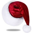thumbnail image 1 of Unisex Adults Kids Velvet Comfort Santa Hat for Christmas New Year Festive Holiday Party Supplies, 1 of 6