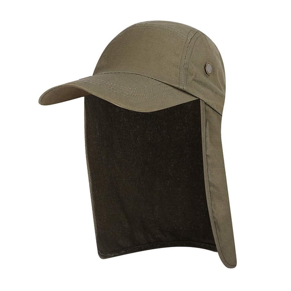 Unisex Adults Safari Sun Hat with Ear and Neck Flap Cover, UPF 50+ Protection, Green