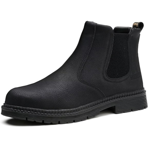 Unisex-Adults Steel Toe Chelsea Boots, Men's Industrial Construction Shoes, Waterproof, Lightweight, Comfortable, Non-slip Safety Boots