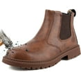 thumbnail image 1 of Unisex-Adults Steel Toe Chelsea Boots, Men's Industrial Construction Shoes, Waterproof, Lightweight, Comfortable, Non-slip Safety Boots, 1 of 6