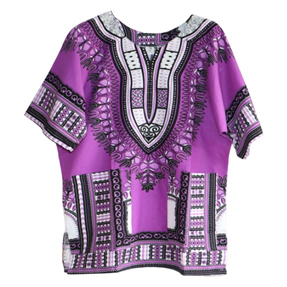 Unisex African Dashiki T Shirt, Tribal Short Sleeve Bright Colour Classical Comfortable Large Blend Festival Shirts Tops ,