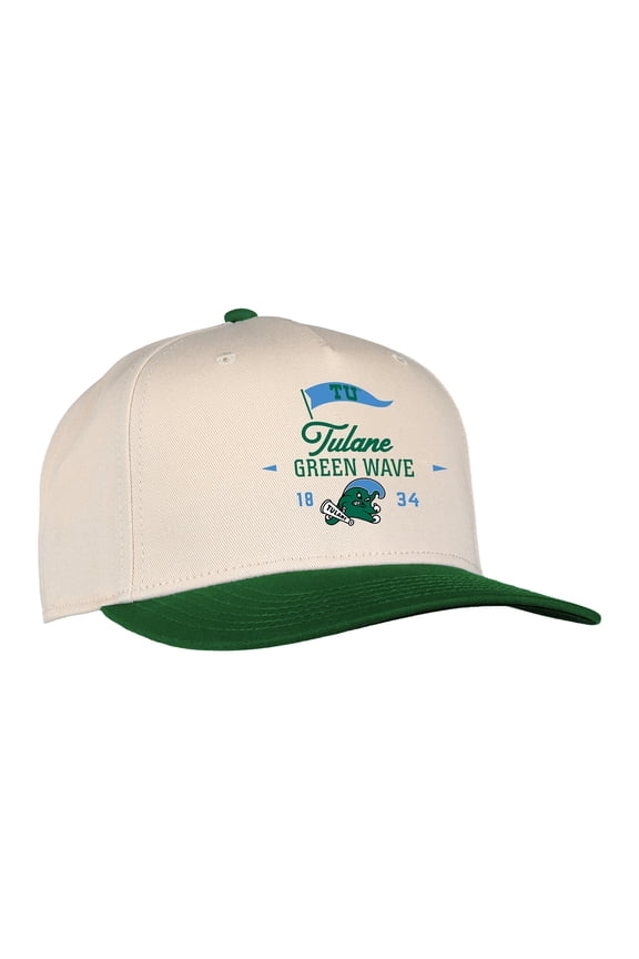 Unisex Ahead Cream Tulane Green Wave The 1995 Adjustable Hat