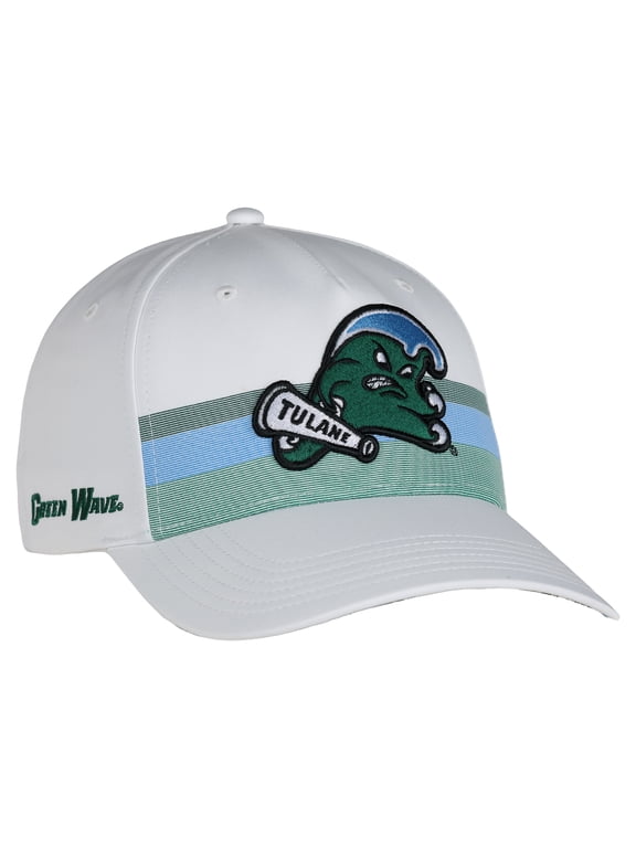 Unisex Ahead White Tulane Green Wave The Sideline Adjustable Hat