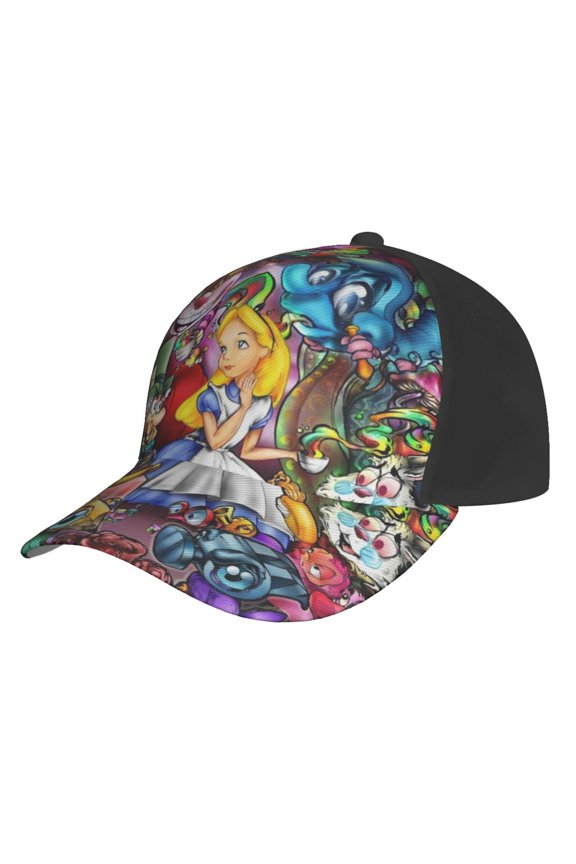 Unisex Alice in Wonden-Lan Baseball Cap Adjustable Trucker Hat for Running Sports Hiking Camping