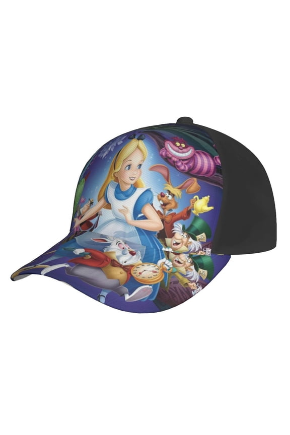 Unisex Alice in Wonden-Lan Baseball Cap Adjustable Trucker Hat for Running Sports Hiking Camping