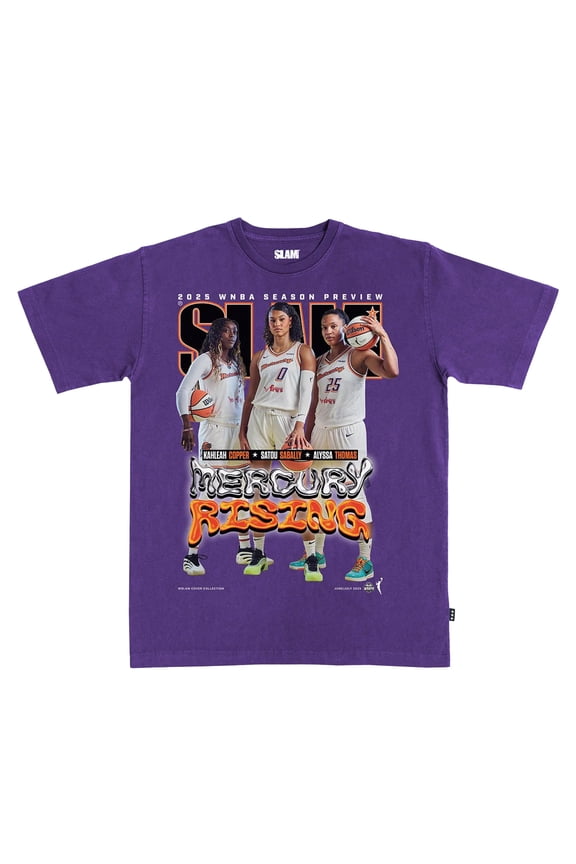Unisex Alyssa Thomas, Kahleah Copper & Satou Sabally Purple SLAM Cover T-Shirt