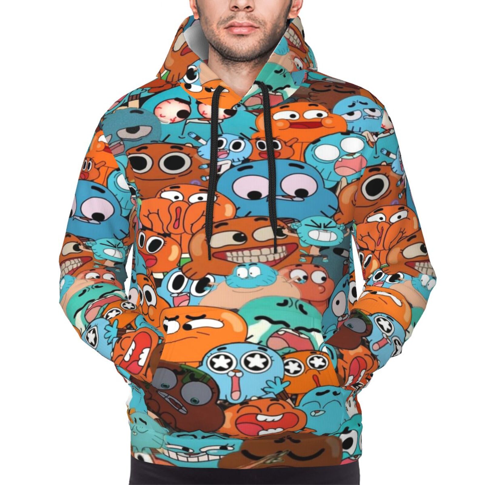 Vincent Gordon Cartoon Gumbo Black Tall Pullover Hoodie