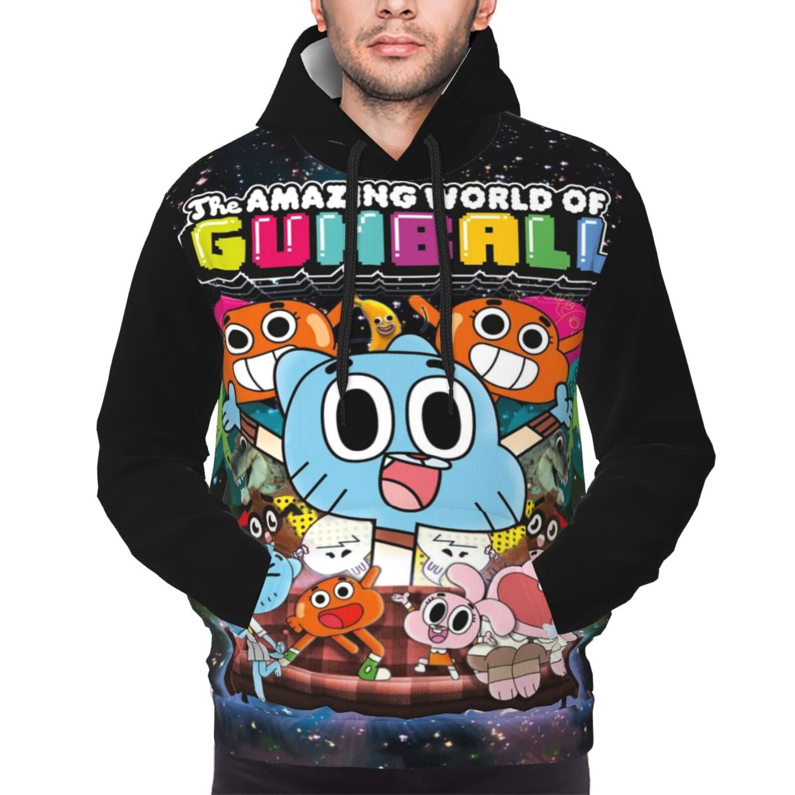 Vincent Gordon Cartoon Gumbo Black Tall Pullover Hoodie